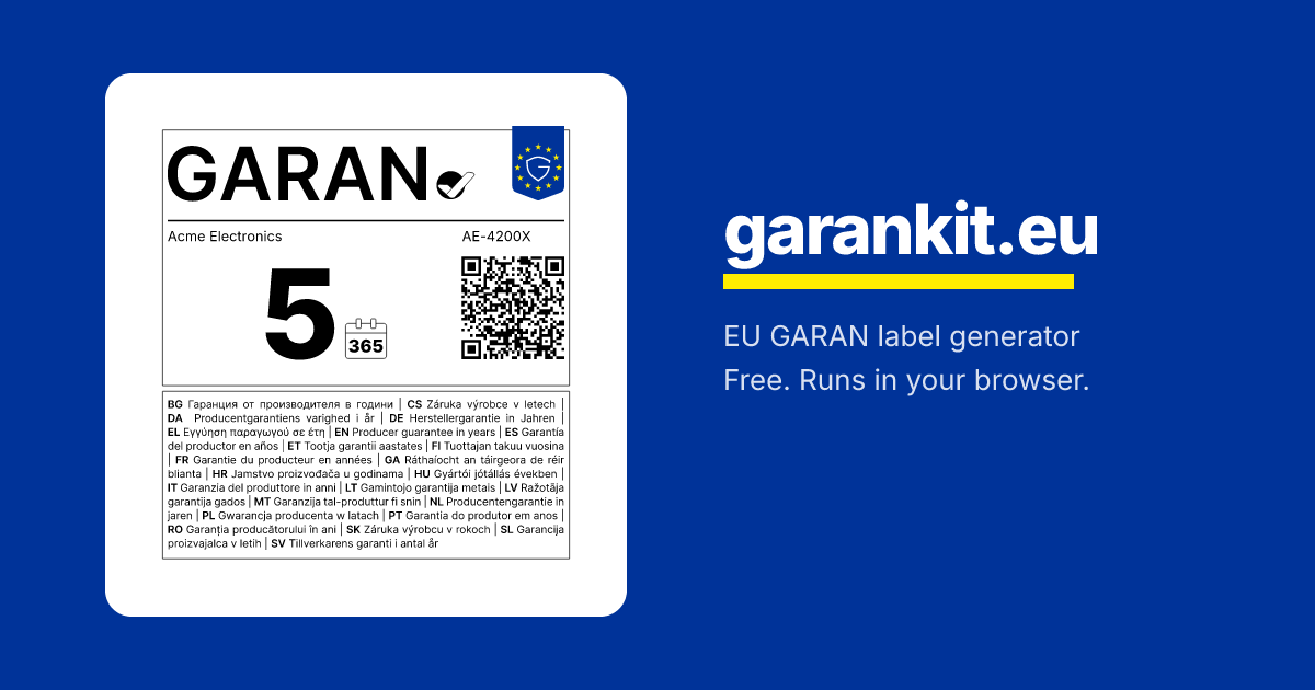 Crei etichette GARAN: una o 1.000 da un file CSV